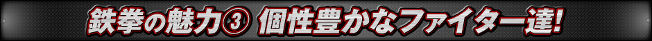鉄拳の魅力3 個性豊かなファイター達！
